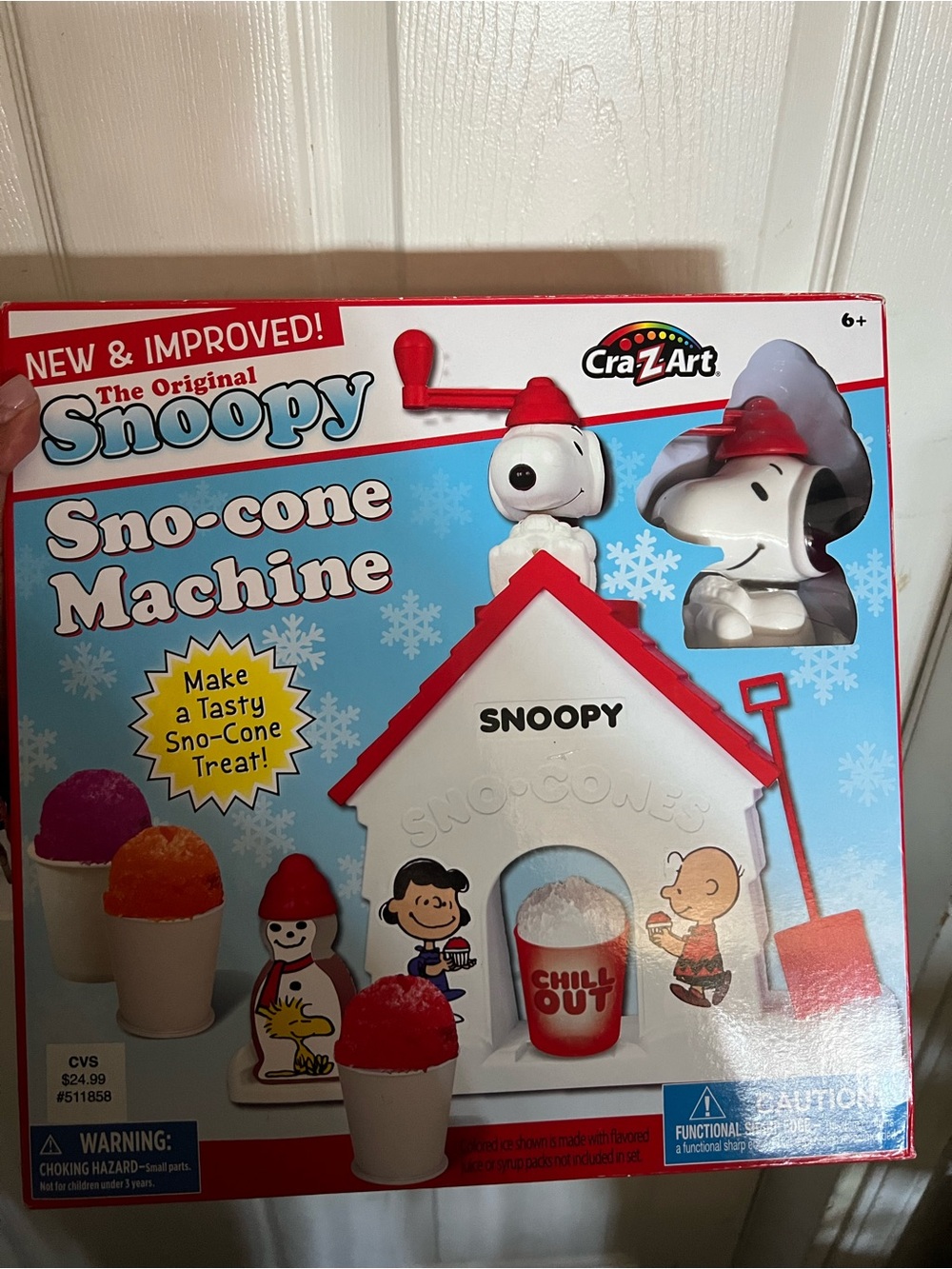 Cra-Z-Art Snoopy Sno-cone Machine Toy — Red & White brand new!!